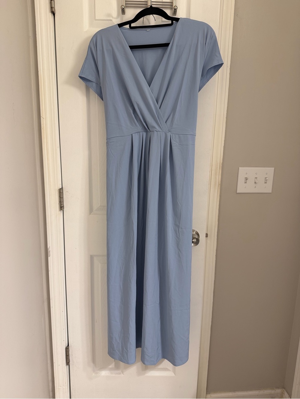 Halara Light Blue V-Neck Maxi Dress